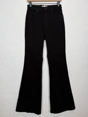 Abercrombie & Fitch The Flare Ultra High Rise Jeans Black Size 28/6 Long